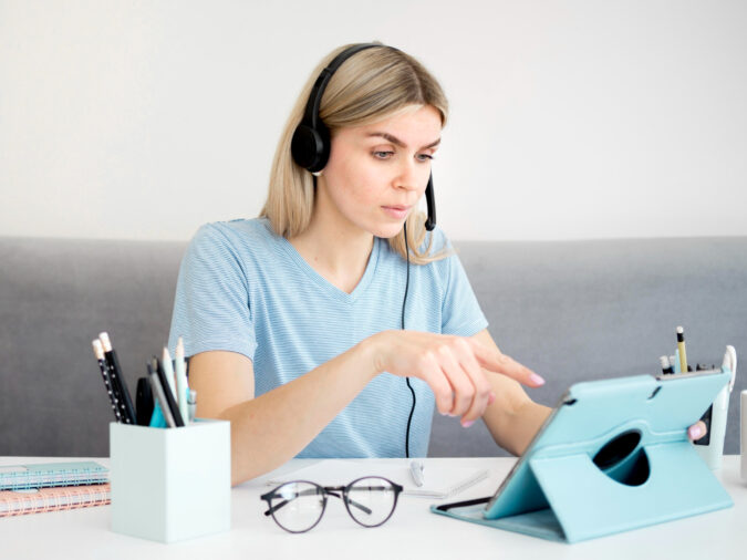 2148552289 Employee accessing telehealth services through workplace benefits