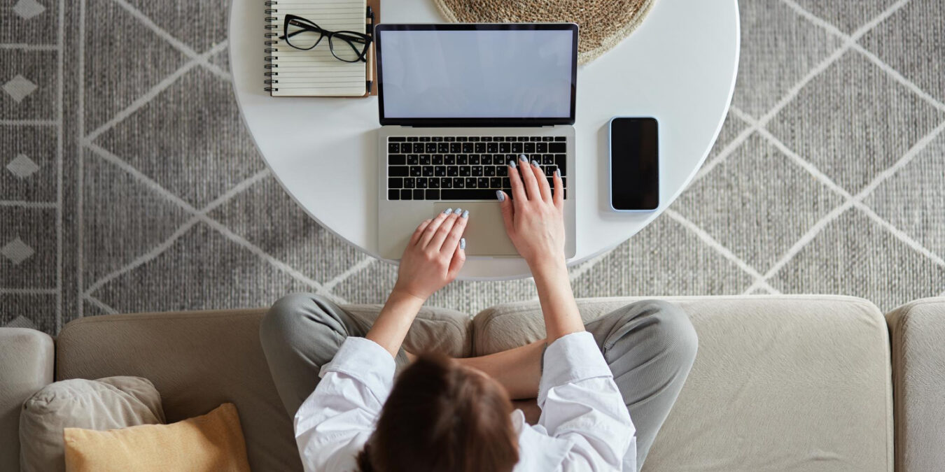 Remote team member reviewing flexible benefits options on a digital platform