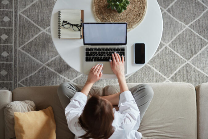 Remote team member reviewing flexible benefits options on a digital platform