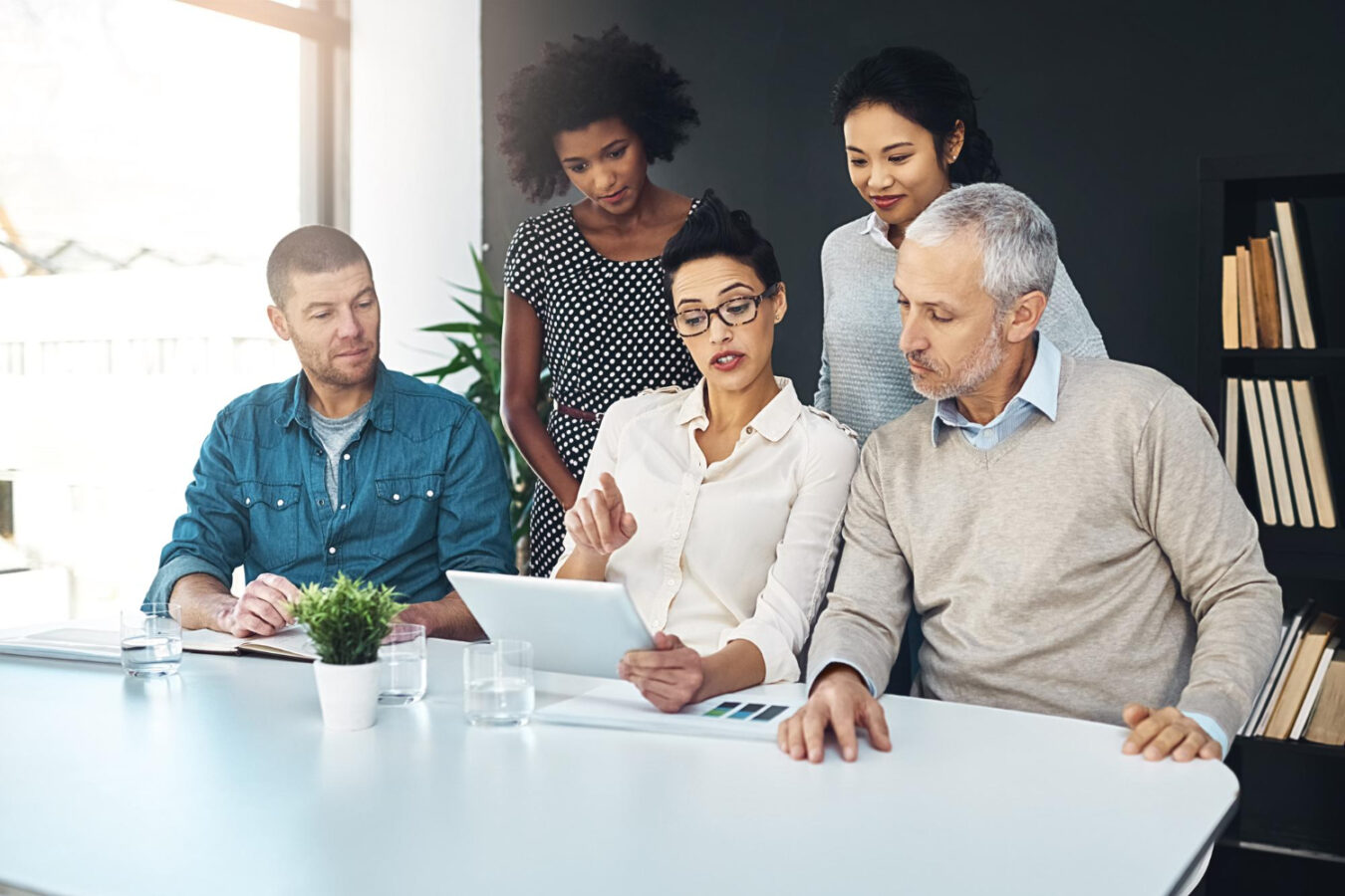 345530 Diverse workforce discussing inclusive benefits options