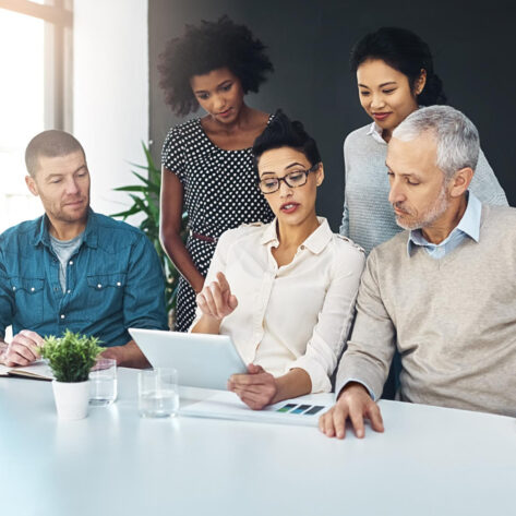 Diverse workforce discussing inclusive benefits options