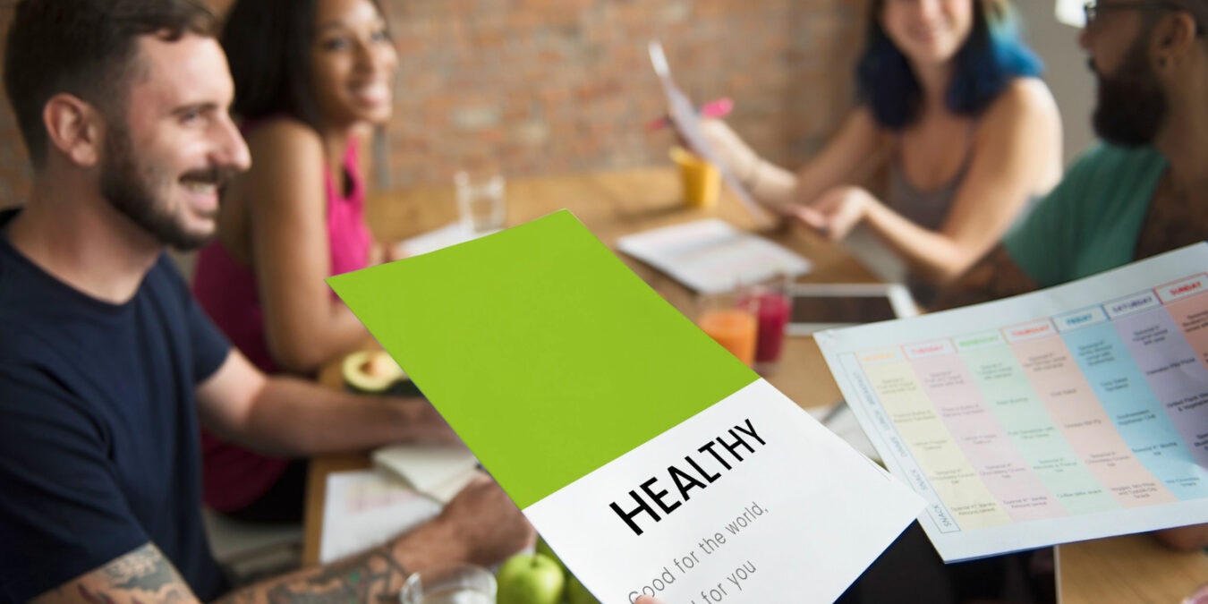 Employees participating in a wellness program in a California workplace
