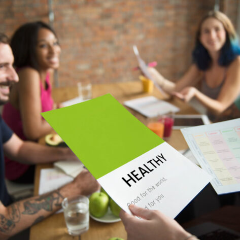 Employees participating in a wellness program in a California workplace