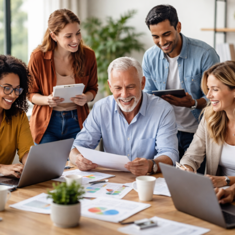 Diverse team representing inclusive employee benefits and company culture