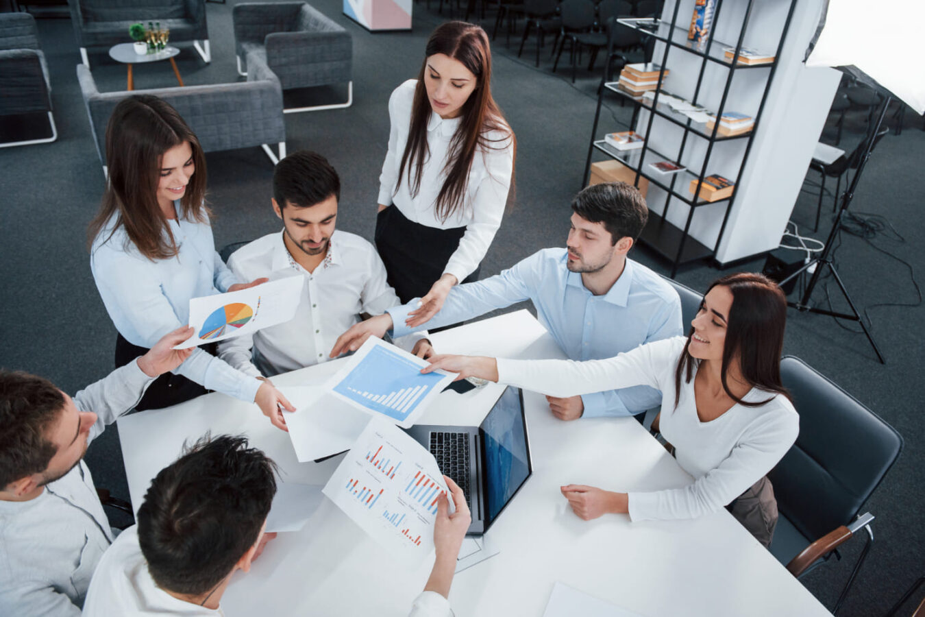Employees participating in benefits enrollment education and plan selection